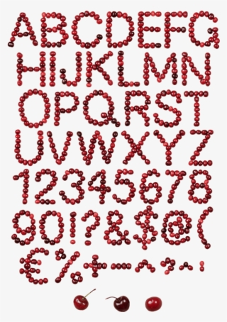 Red Cherry Font - Drawing