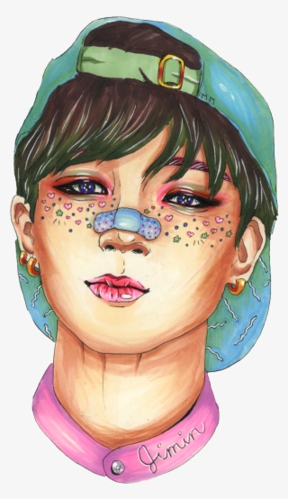 A Transparent Pastel Jimin For Your Blog ⊂ ￣)⊃ - Fanart Jimin And Chanyeol