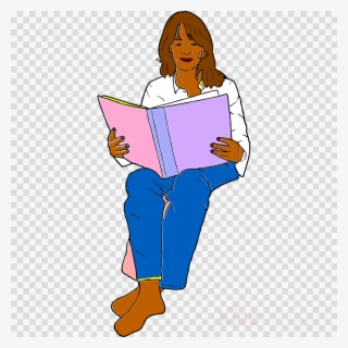 Download Woman With Book Png Clipart Book Clip Art - Тату Крест Нарисованный Кистью