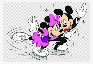 Download Mickey And Minnie Ice Skating Png Clipart - Mickey And Minnie Are Ice Skating