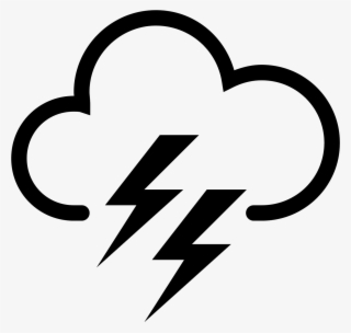 Cloud Lightning Icon - Cloud With Lightning Icon