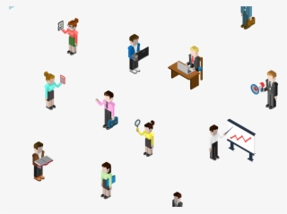 Isometric Projection D Computer - Vector Isometric People Png