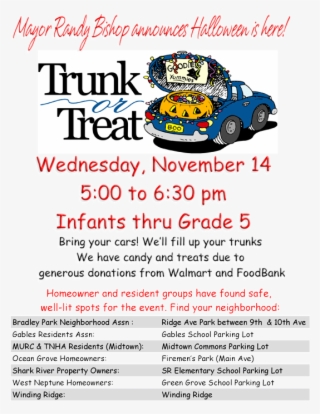 Take Proper Action - Trunk Or Treat Sign Up Flyer