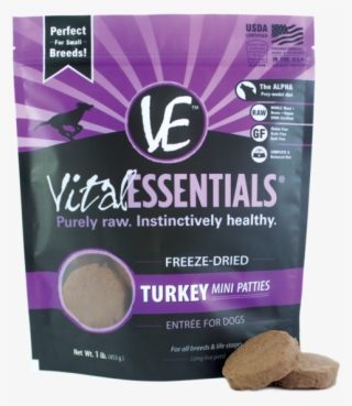 Vital Essentials Freeze Dried Grain Free Turkey Mini - Vital Essentials Freeze Dried Chicken Mini Patties
