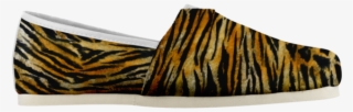 Saki Orange Bengal Tiger Stripe Women's Comfy Flats - Slip-on Shoe