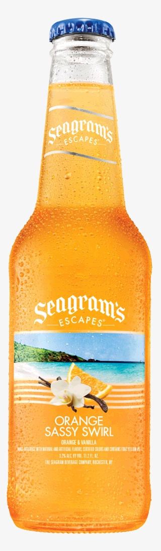 Orange Sassy Swirl Bottle - Seagrams Escapes Malt Beverage, Strawberry Daiquiri