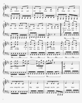 Castaway Sheet Music Composed By 5 Seconds Of Summer - Castaway 5sos Sheet Music