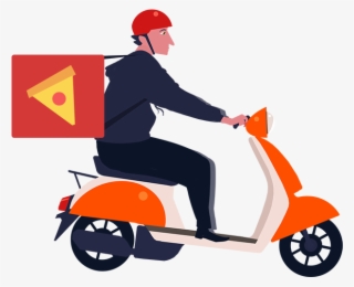 Entregador De Pizza Png