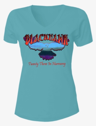 Blackhawk Ladies Light Blue V Neck Shirt - Shirt