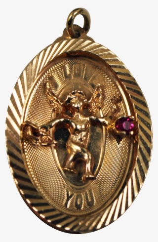 14k Yellow Gold Oval I Love You Charm - Charm Bracelet