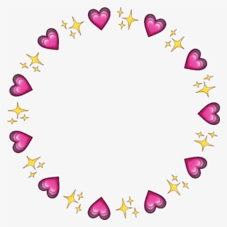 Circle Frame Circleframe Hearts Sparkles Emojis Icon - Heart Emojis In A Circle