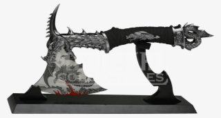 Fantasy Dragon Axe With Stand