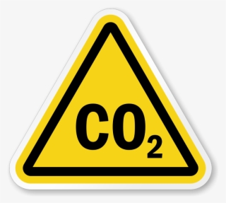 Iso Triangle Warning Sticker - Co2 Warning