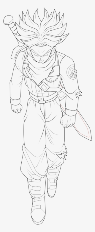 Collection Of Trunks - Goten Drawing Png