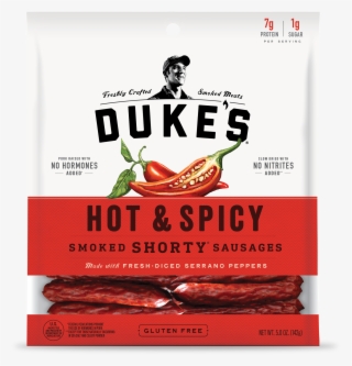 Hot Spicy Bag 5oz V=1481594210 - Dukes Hot And Spicy Shorty Smoked Sausages