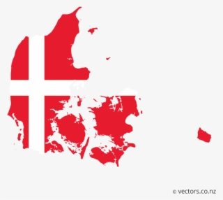 Flag Vector Map Of Denmark