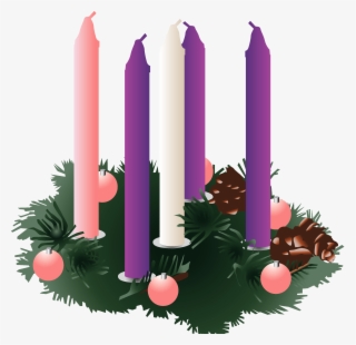 Advent Wreath Png - Advent Candles One Lit