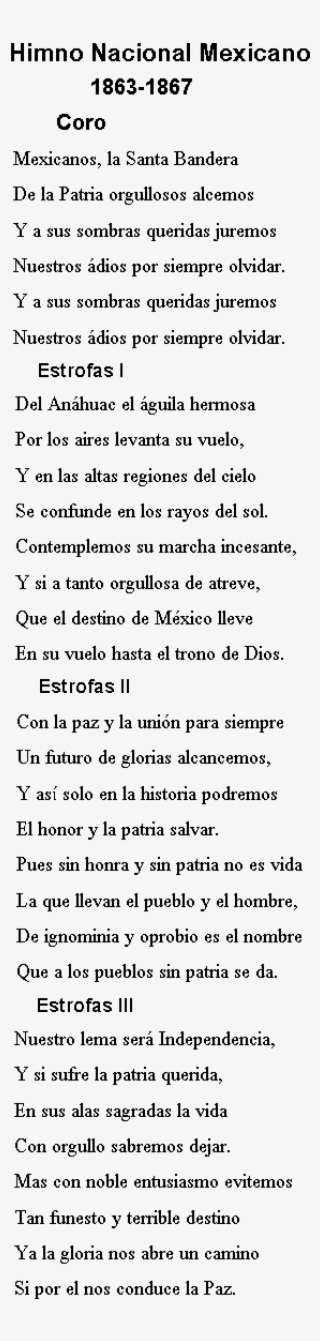 Himno Nacional Imperio De Mexicano - Himno Nacional Mexicano English Lyrics