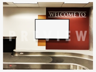 Flat-screen Television At The Baggage Carousel Area - Architecture