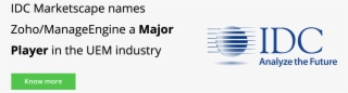 Idc Marketscape Names Zoho/manageengine A Major Player - Zoho Corporation Private Limited
