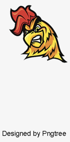 Angry Cock, Vector, New Year, Beheaded Png And Vector - Rooster Cartoon