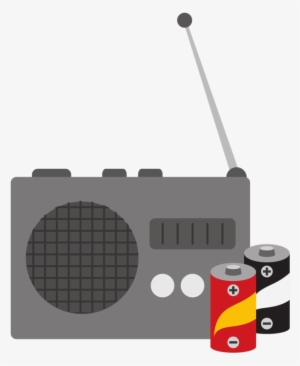 Public Radio Exchange Electric Battery Drawing Encapsulated - Radio With Battery Clipart