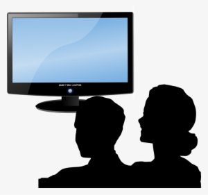 Couple Watching Tv Clipart