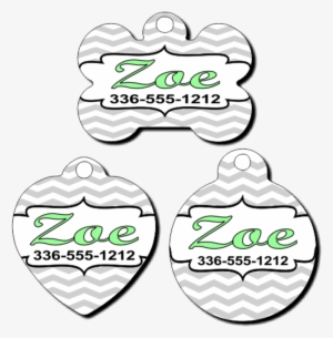 Personalized Chevron Background Pet Tag For Dogs And - Dog