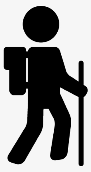 Man On Mountain Vector - Man Climbing Mountain Icon