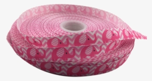 Pink Elephant Grosgrain Ribbon 5/8" - Tissue Paper