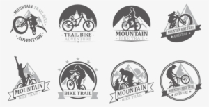 Bike Trail Labels Vector - Logotipo Con Bicicletas