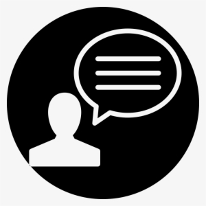 Speech Bubble With Person Inside A Circle Svg Png Icon - Speech Icon In Circle Png