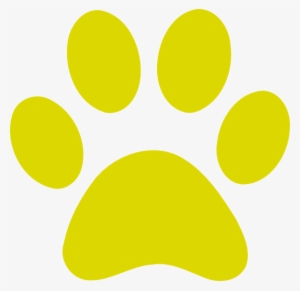 Gold Clipart Paw Print - Yellow Paw Print Png