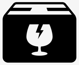 Delivery Package Box With Fragile Content Symbol Of - Fragile Package Icon