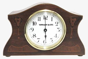 Antique Inlaid French Mantel Clock - Old Table Clock Png