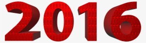 2016 3d Red Png Clipart Imageu200b - Red 2016 Clipart