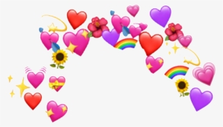 Heart Sticker - Emoji Heart Crown Png