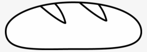 Black And White Italian Bread Clip Art - Black And White Bread Png