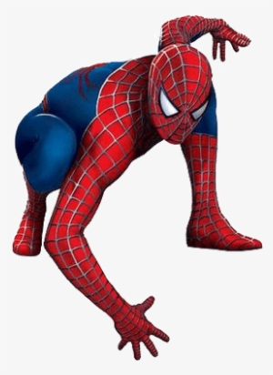 Spiderman Kneeling - Spiderman Png