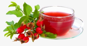 Green Tea Leaf With Cup - Cranberry Tea