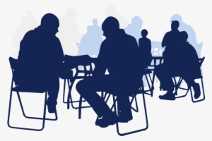 Silhouette Meeting Lunch Breakroom Talk Office Recolored - Vector