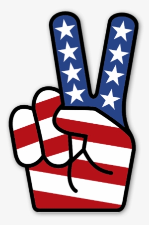 Peace Fingers Sticker