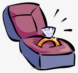 Diamond Ring Royalty Free Vector Clip Art Illustration - Anel De Noivado Clipart