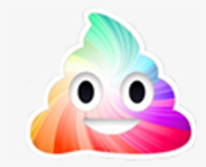 Poop Emoji - Rainbow Poop Emoji Png