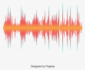 Orange Music Sound Wave Design, Sound Wave Design, - Ondas Sonoras Vetor Png