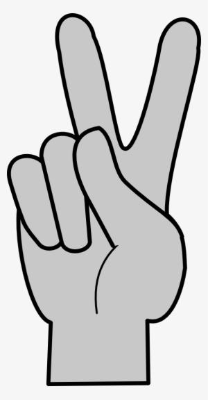 Svg Transparent Stock Clip Art Middle Finger Cliparts - Peace Sign With The Fingers