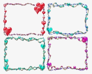 Lefkoi Lykoi Border Glitter Frames Clipart Png Transparent - Transparent Free Heart Border Png