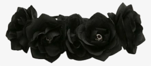 Flowercrown Blackflowercrownuse Flower Tumblr Gothic - Black Flower Crown Png