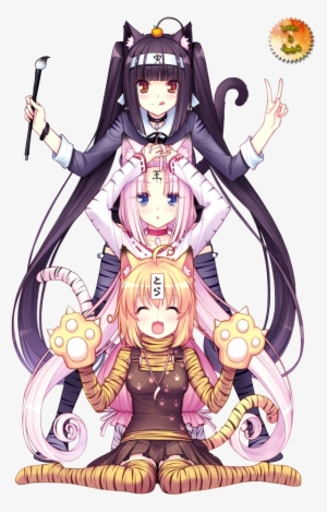 Chocola Vanilla Caramel - 150x200cm Anime Nekopara Characters Girl Chocolat Vanilla