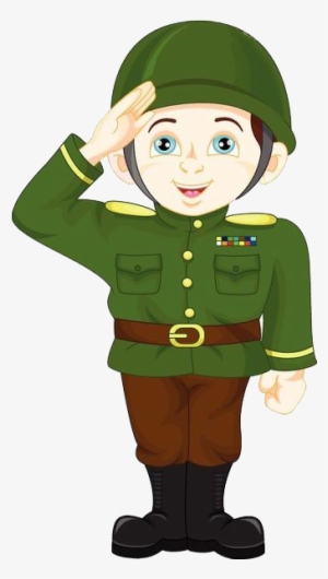 Image Free Download Cartoon Military Saluting Soldiers - Salute Cartoon Png